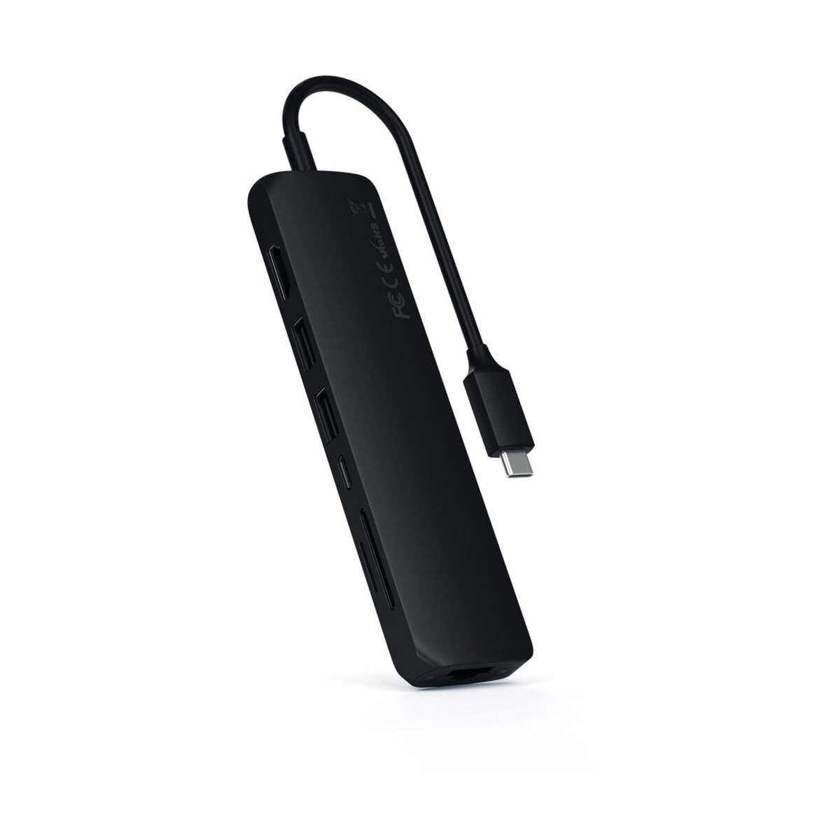 Satechi Slim Aluminum Type-C Multi-Port Adapter- čierny