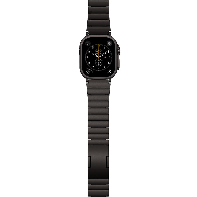 UNUM titánový remienok pre Apple Watch SE/Series 1-9 (42/44/45mm)/10 (46mm)/Ultra (49mm) - čierny