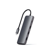 Satechi Aluminium USB-C Hybrid Multiport adapter (SSD Enclosure, HDMI 4K, 2 x USB-A 3.1 Gen 2 up to 10 Gbps) - Space Grey