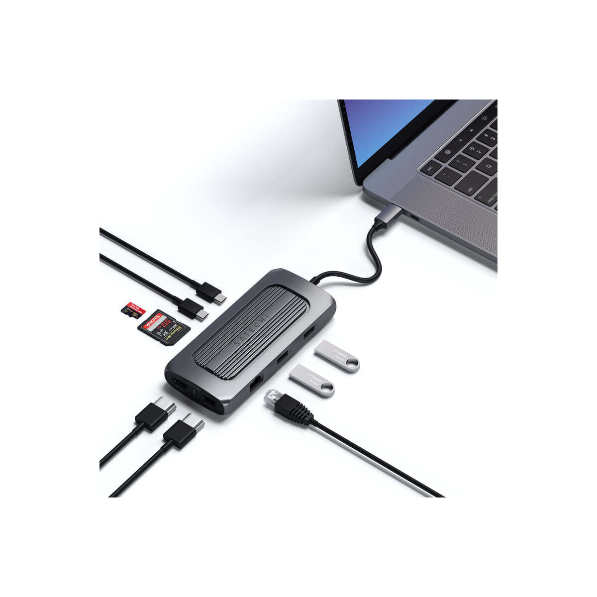 Satechi USB-C Multiport MX Adapter - Space Gray Aluminium