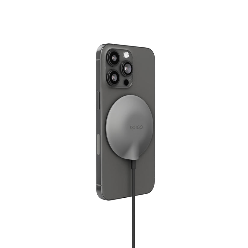 EPICO USB-C MAGNETIC WIRELESS CHARGER (MagSafe compatible) - Space gray