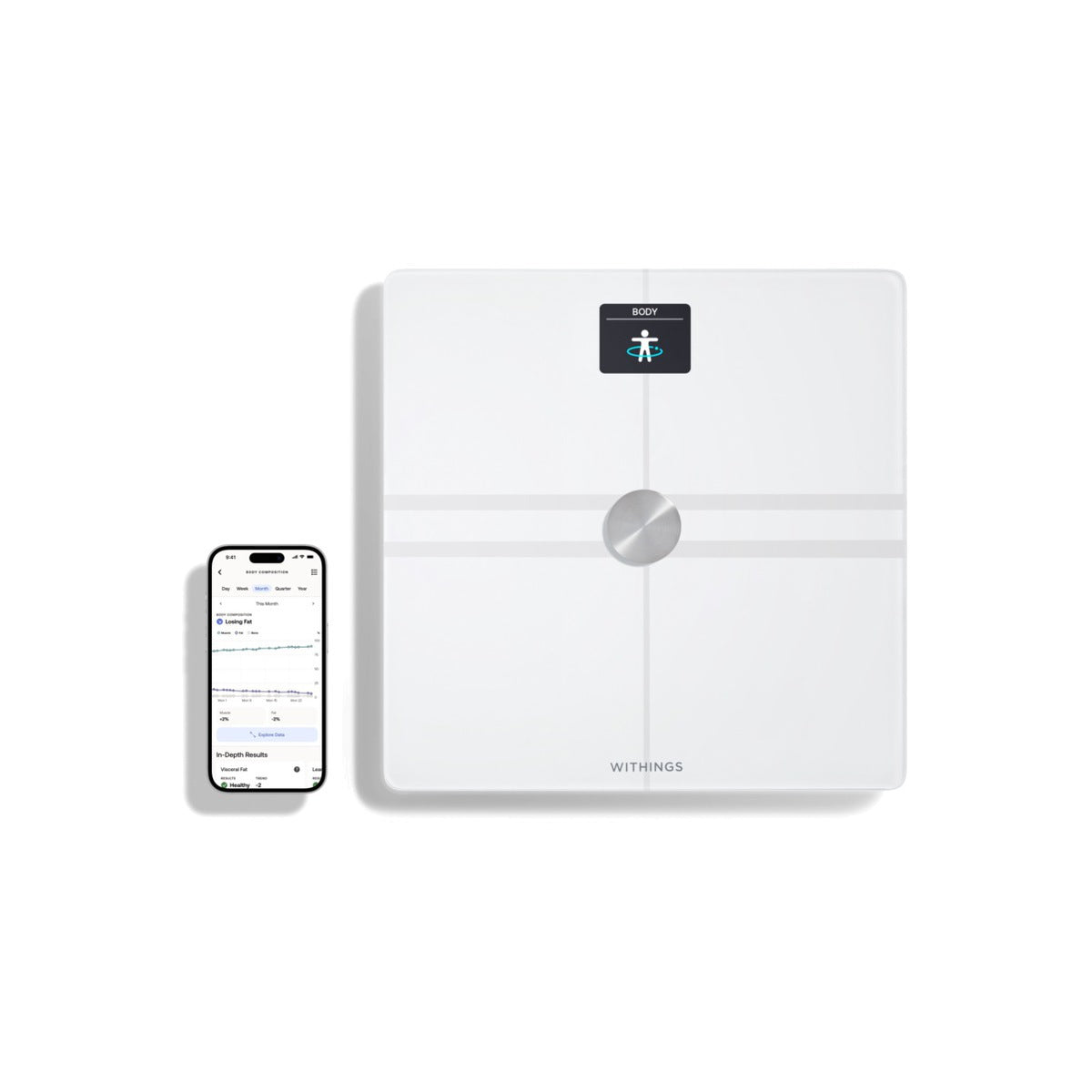 Smart Wi-Fi váha pre kompletnú telesnú analýzu Withings Body Comp - biela