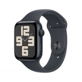 Apple Watch SE GPS 44mm Polnočné hliníkové puzdro s Polnočným  Športovým remienkom - M/L