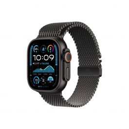 Apple Watch 44/45/46/49mm milánský ťah z čierneho titánu – veľký