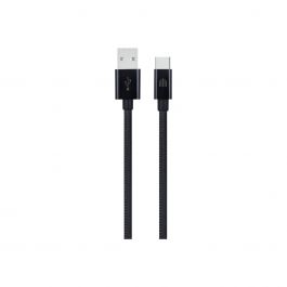 Dviced Kábel USB - A na USB - C Nylon Textil 1,25m - Čierna