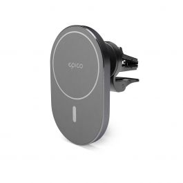EPICO Ellipse Wireless Car Charger (MagSafe compatible) 15W/10W/7,5W + 18W QC - Space Gray