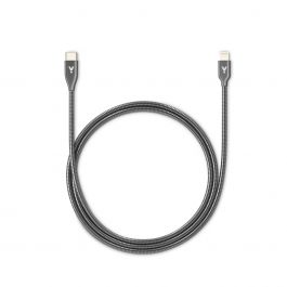 Lightning USB-C iSTYLE kovový kábel 1,2m vesmírne šedý
