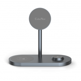 CubeNest 3in1 Magnetic Wireless charger S310 PRO - Grey