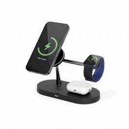 Epico Spello 3in1 Magnetic Wireless Charging Stand - čierny