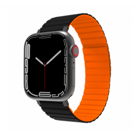JCPal FlexForm Náramok pre Apple Watch - Black/Orange (42/44/45/49mm)