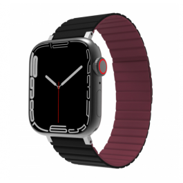 JCPal FlexForm Náramok pre Apple Watch - Black/Red (42/44/45/49mm)