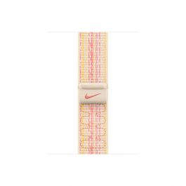 Apple Watch 38/40/41 mm hviezdne biely / ružový prevliekací športový remienok Nike