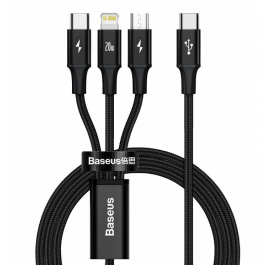 Baseus Rapid Series 3-in-1 Cable USB-C to Micro USB, Lightning, USB-C