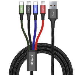 Baseus USB 4in1 Cable to USB-C,2x Lighning, Micro USB