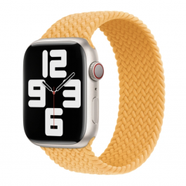 Innocent Braided Solo Loop remienok Apple Watch 42/44/45/49 mm - Žltá - M (160 mm)