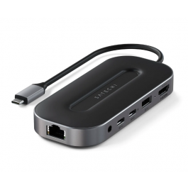 Satechi USB-4 Multiport W2.5G Ethernet (1xHDMI2.1, 1xUSB-A, 2x USB-C, Audio 3.5mm, Ethernet) - Black
